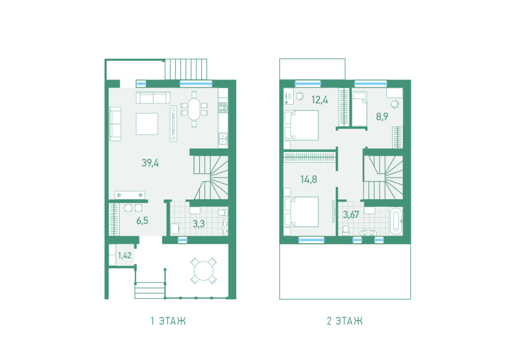 Таунхаус (двухуровневая квартира)